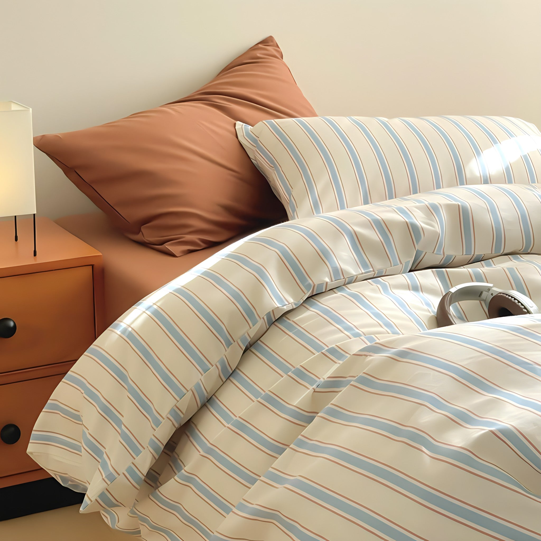 コットンストライプ寝具セット 