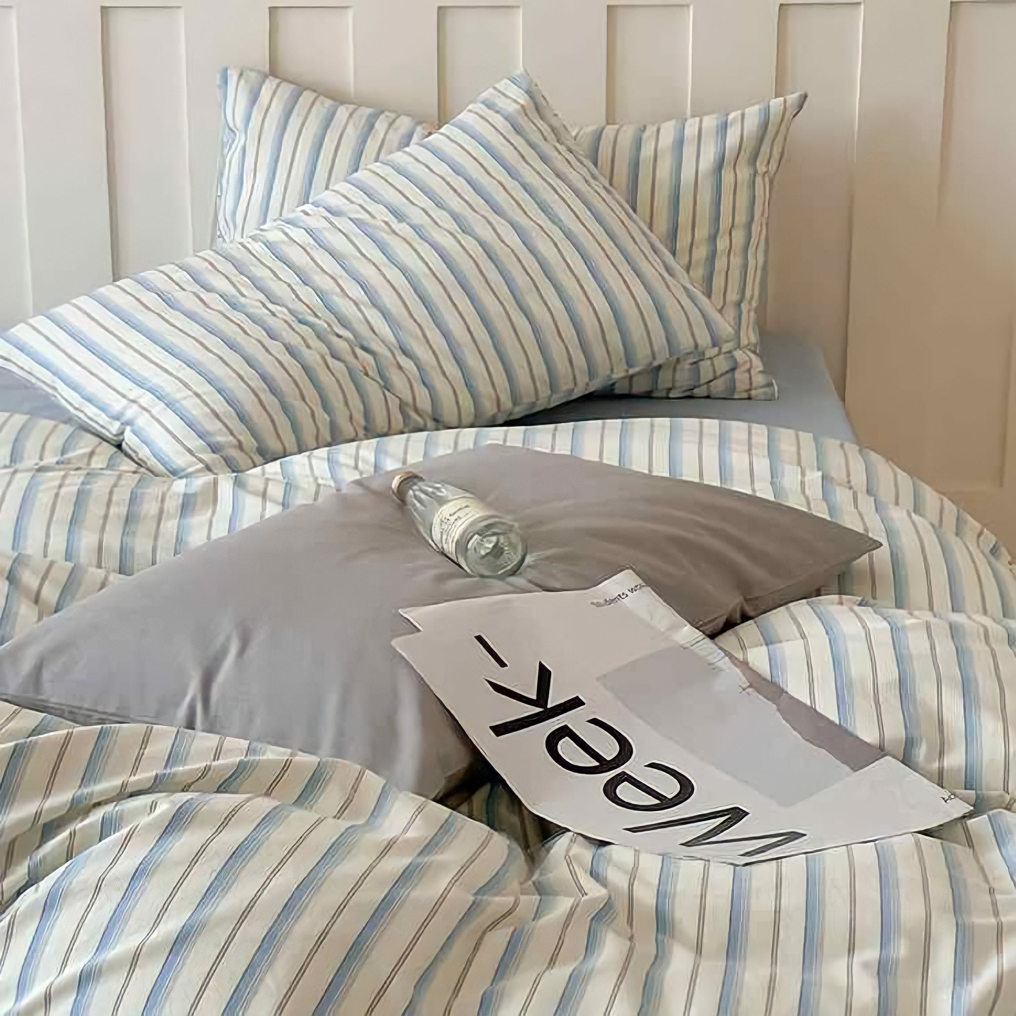 コットンカラーストライプ寝具セット 