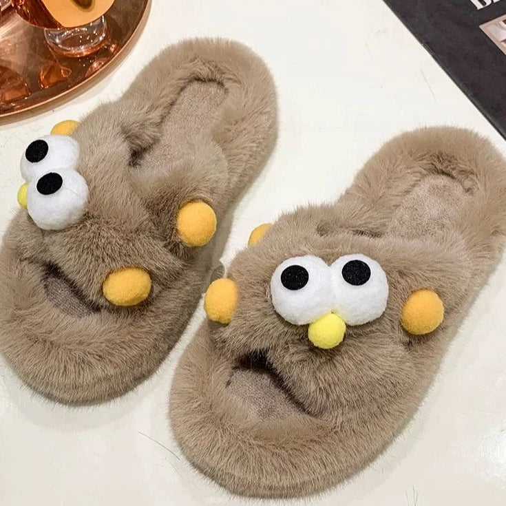 ぬいぐるみ ファー スリッパ ルームシューズ / Plush toy Fur Slippers Room Shoes - kocol