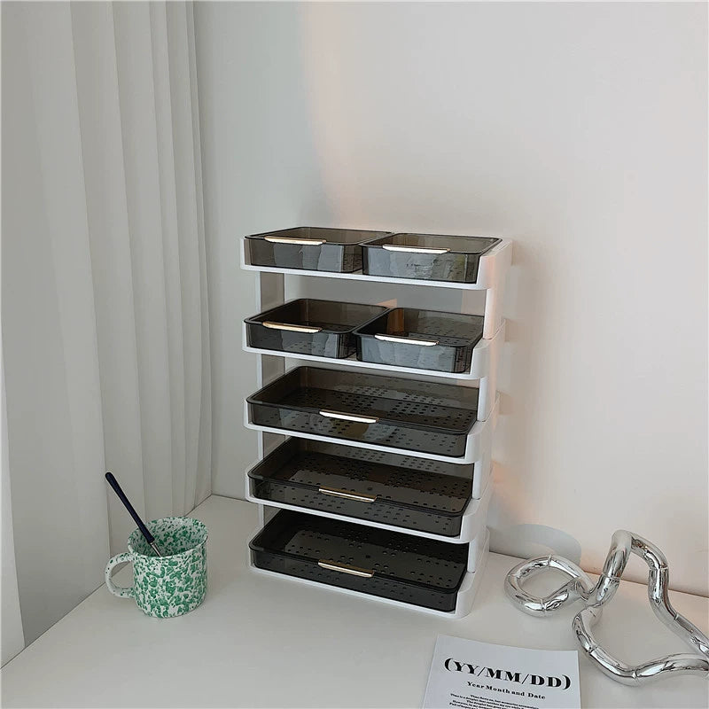 多機能 クリア 収納ラック デスクトップ 収納ラック kocol