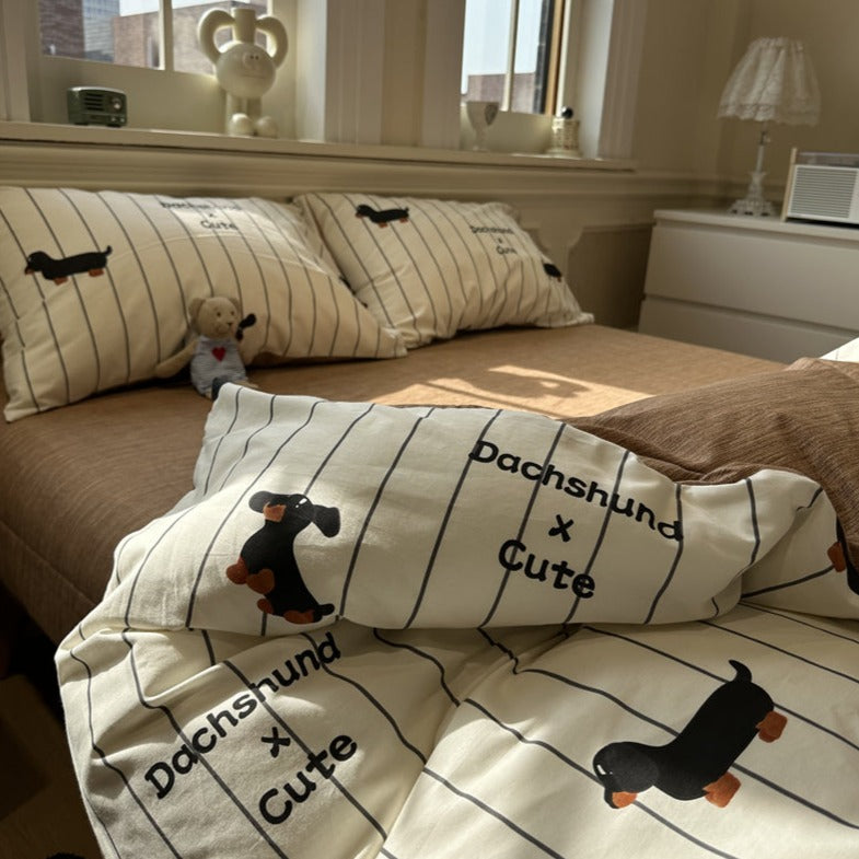 ダックスフンド イラスト寝具セット kocol