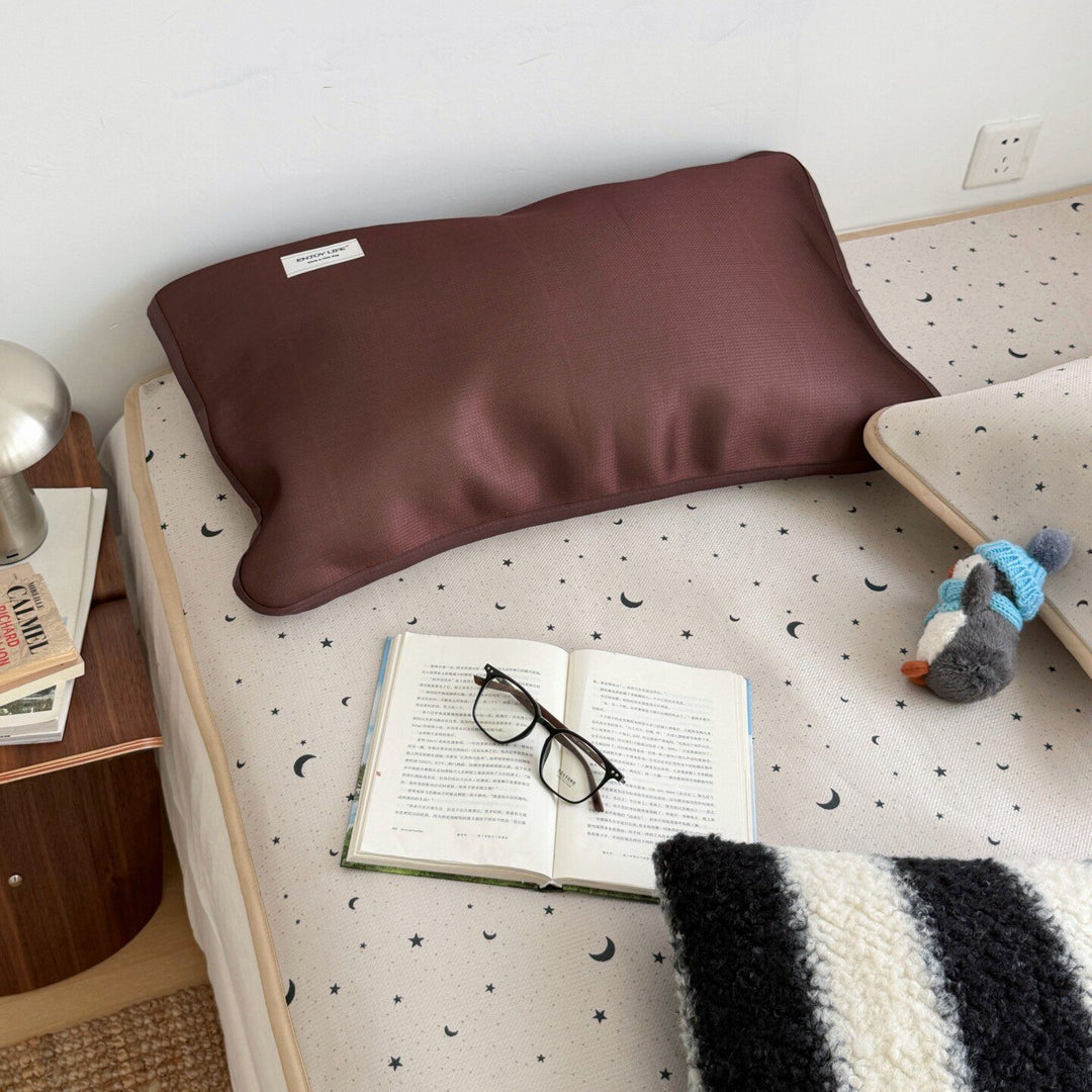 Ice Silk Star & Moon Mat Set Sand