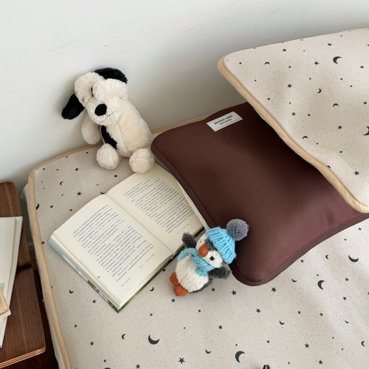 Ice Silk Star & Moon Mat Set Sand