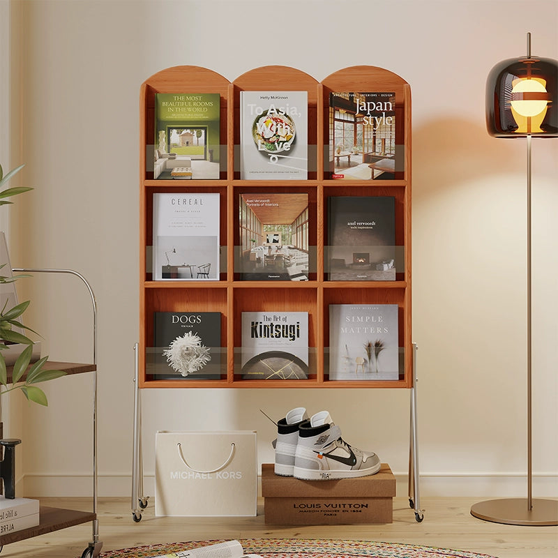 Wooden Magazine Storage Rack