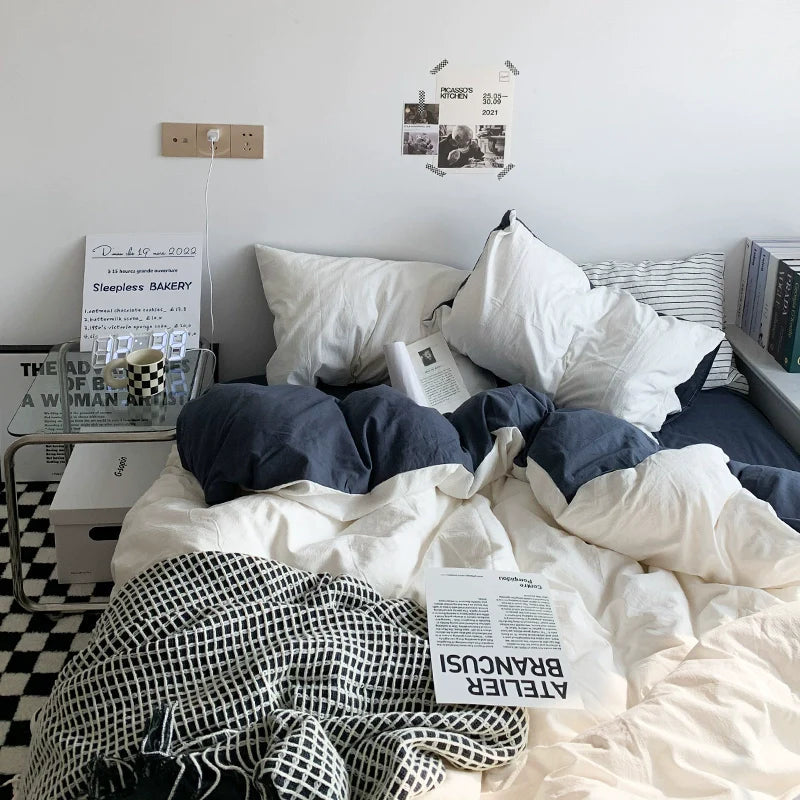 ダブルカラー2トーン寝具セット 