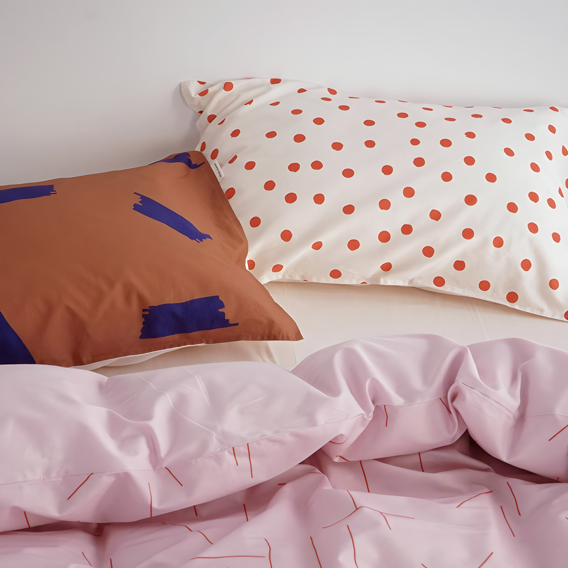 スリーパターンミックスコットン寝具セット