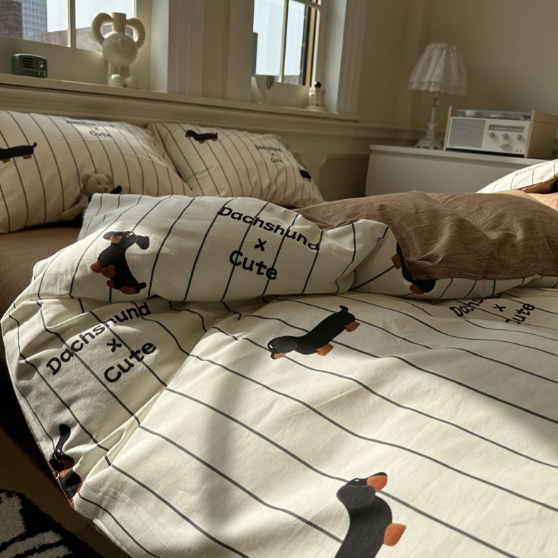 ダックスフンド イラスト寝具セット kocol