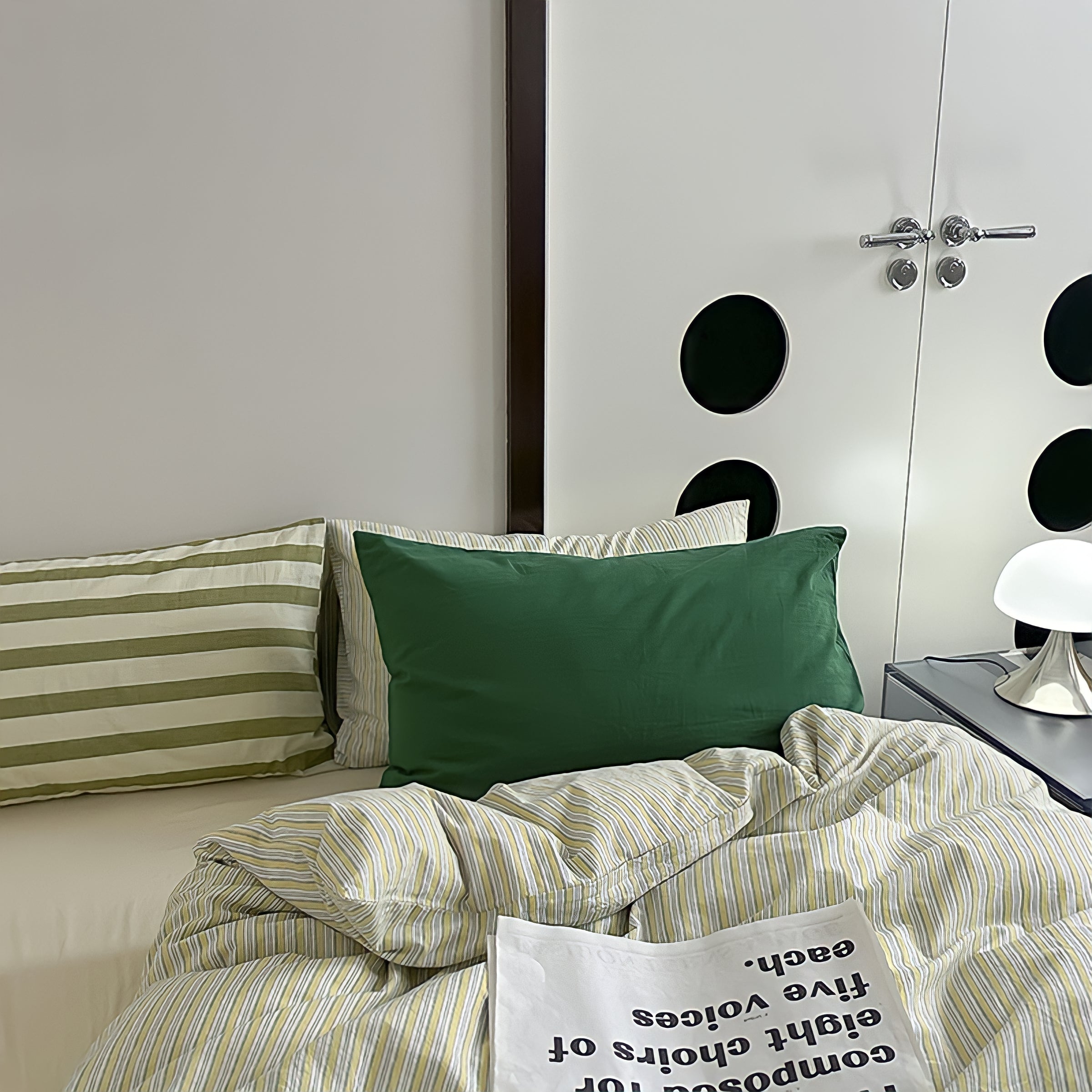 コットンカラーストライプ寝具セット 