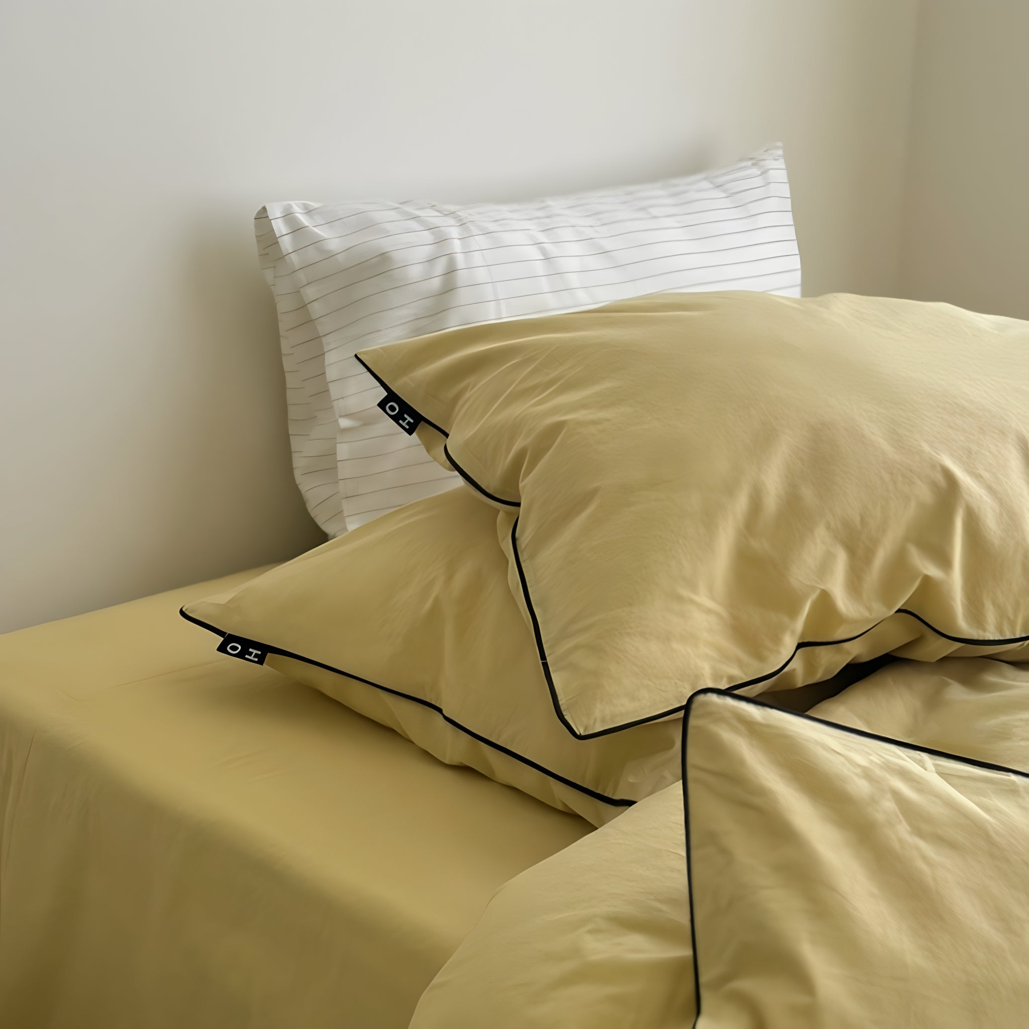 ウォッシュドコットンパイピング寝具セット 