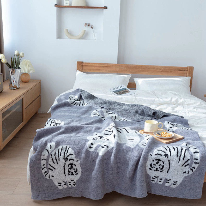ゆるタイガーイラストブランケット kocol