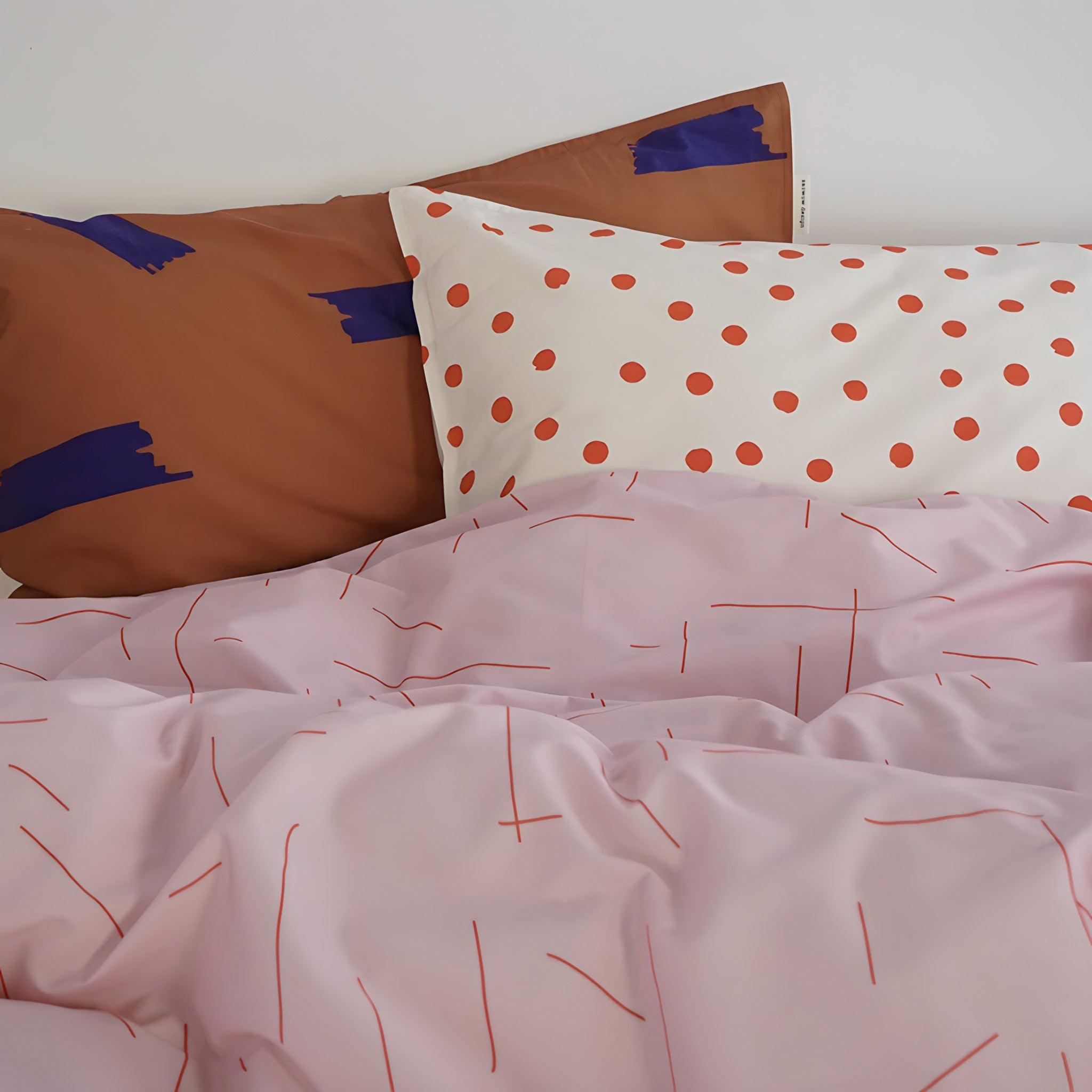 スリーパターンミックスコットン寝具セット