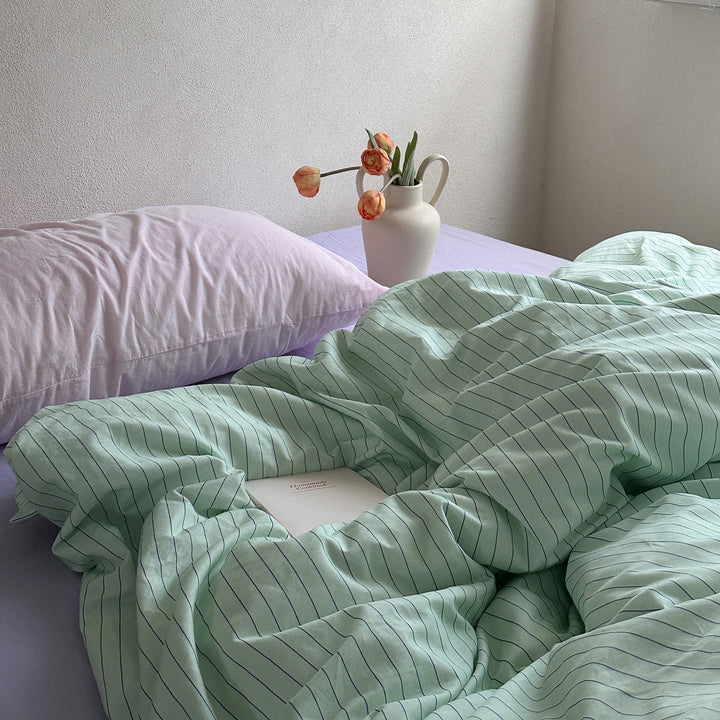 リラックスピンストライプ寝具セット