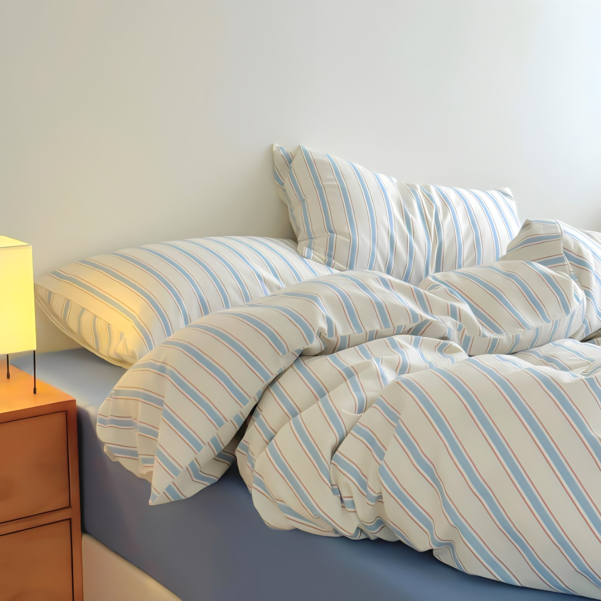 コットンストライプ寝具セット 