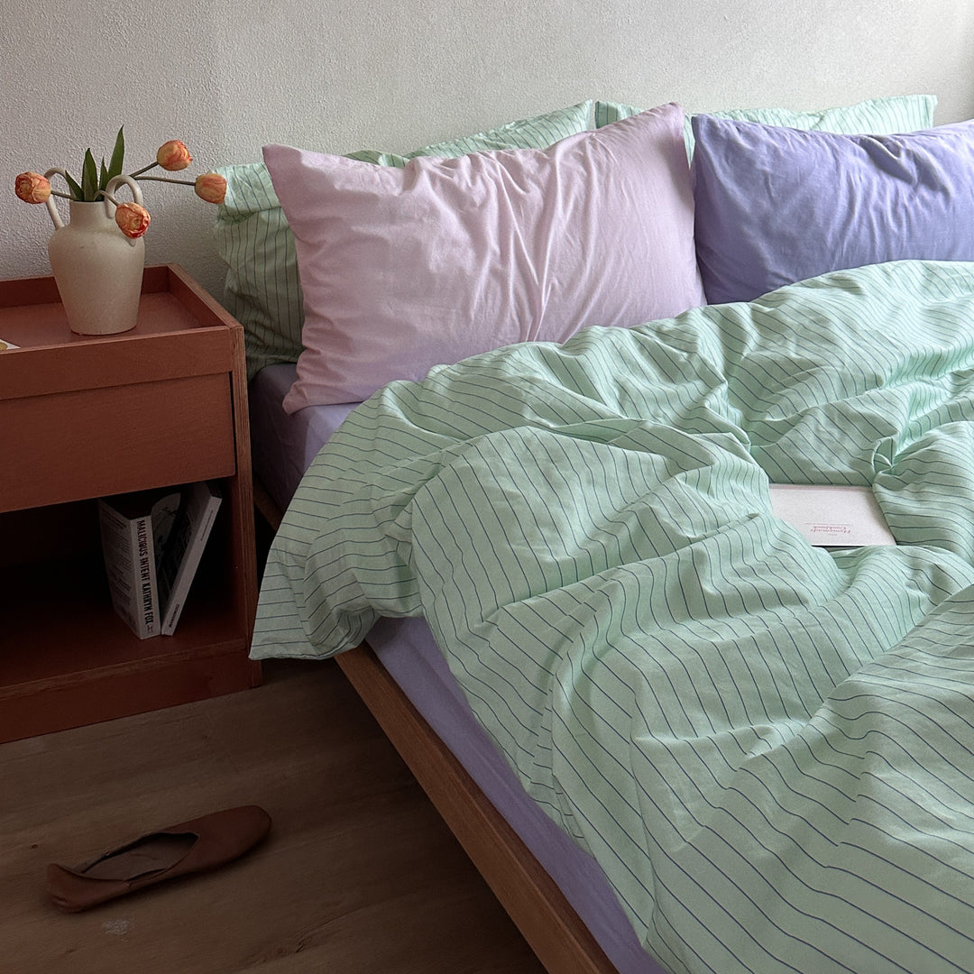 リラックスピンストライプ寝具セット