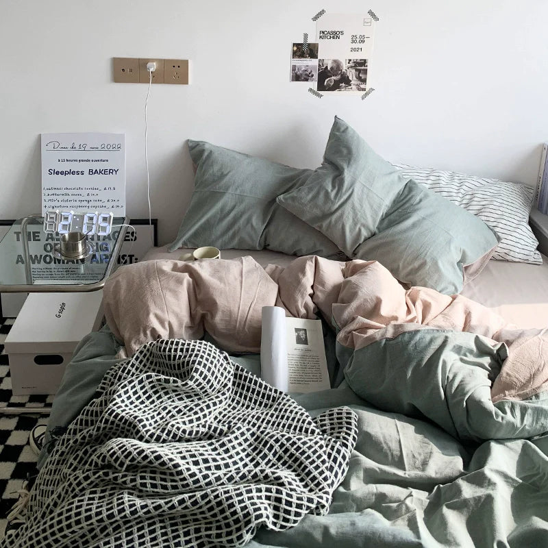 ダブルカラー2トーン寝具セット 