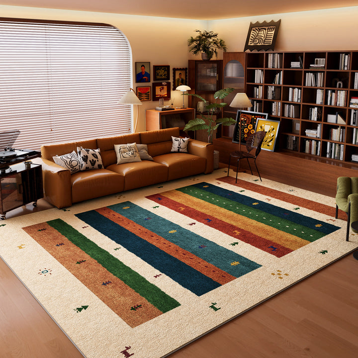 フォークロアボーダーラグ