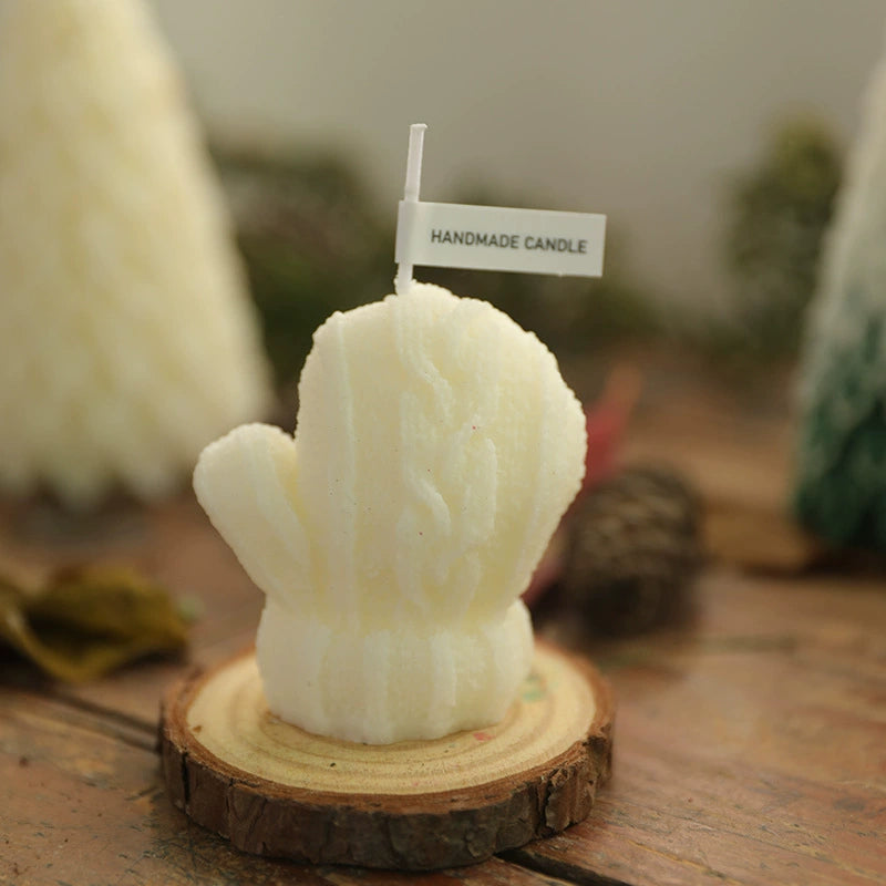 クリスマスツリースノーフレーク香り付きキャンドル kocol