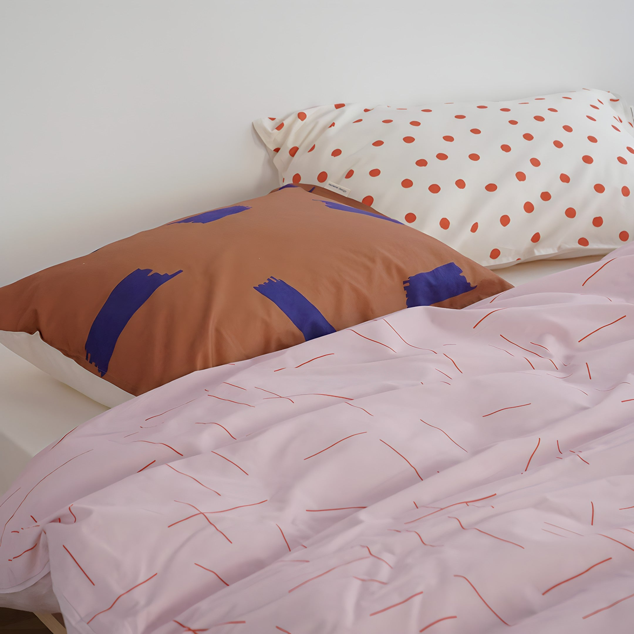 スリーパターンミックスコットン寝具セット