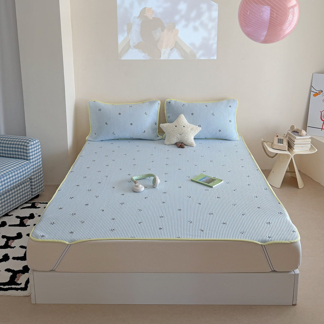 Star Moon Ice Silk Pad Set Blue