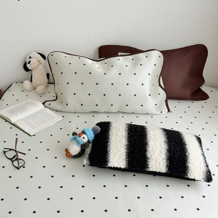 Ice Silk Dot Mat Set Off-White