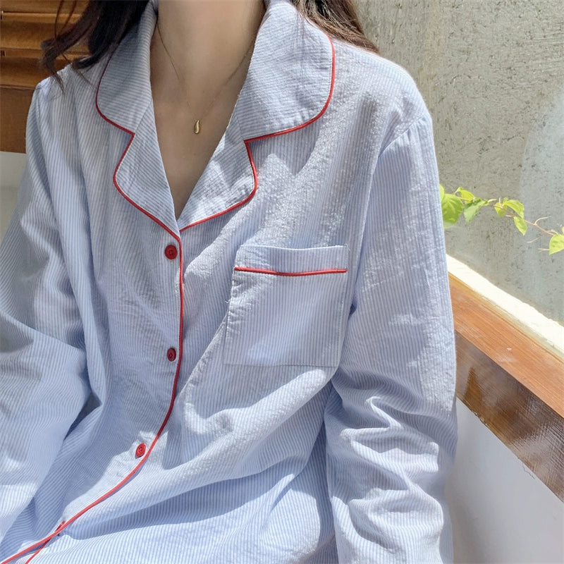 Striped long sleeve pajamas