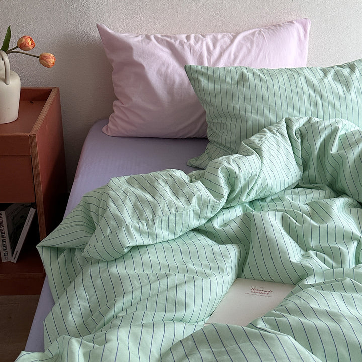リラックスピンストライプ寝具セット