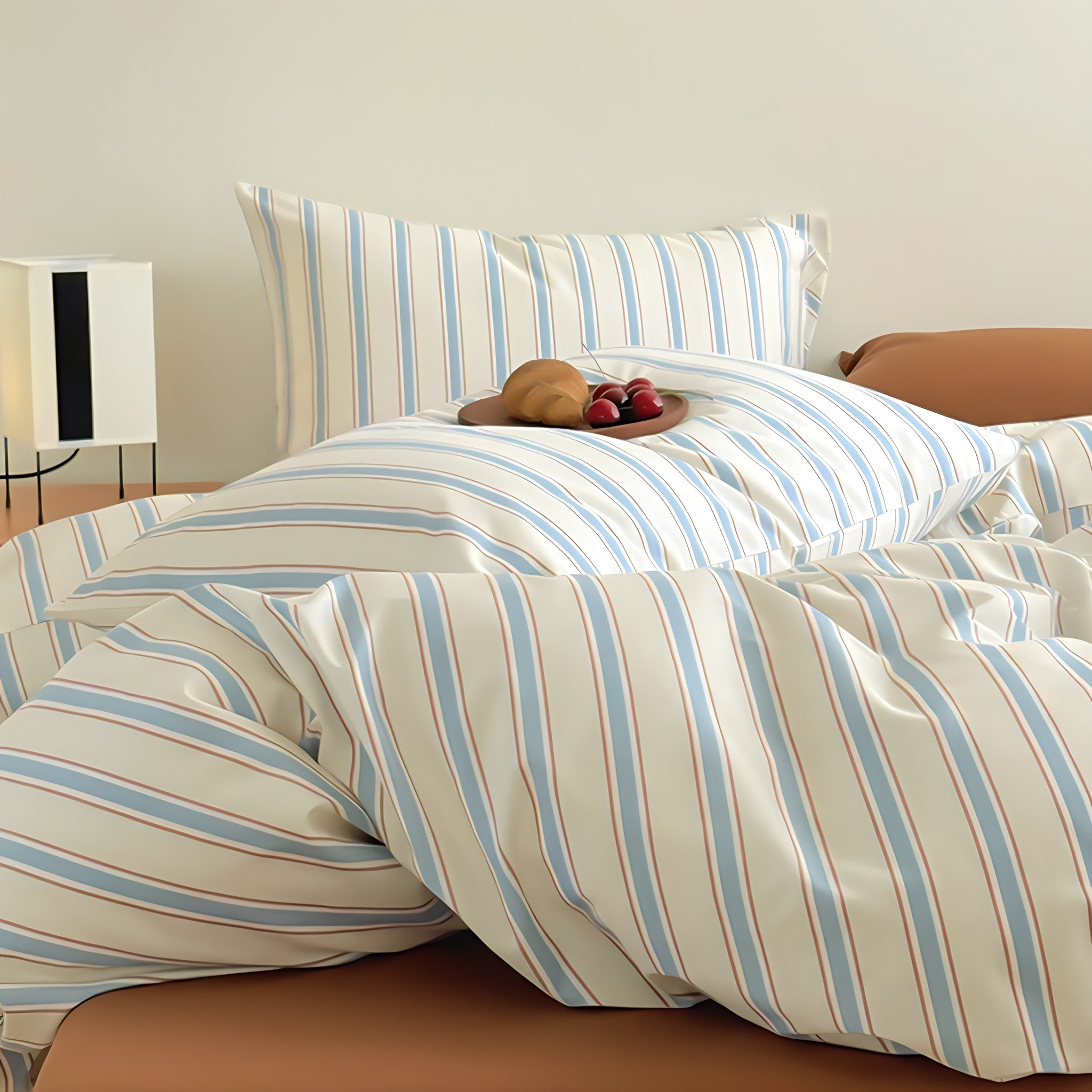 コットンストライプ寝具セット 