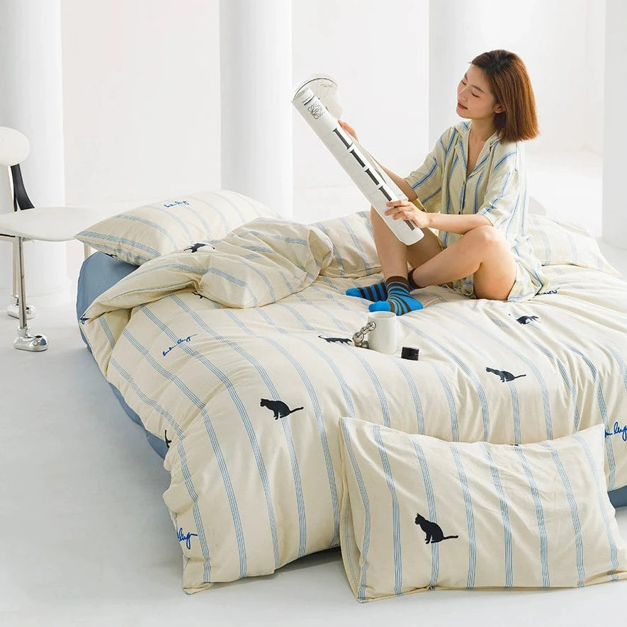 Cat Silhouette Duvet Cover