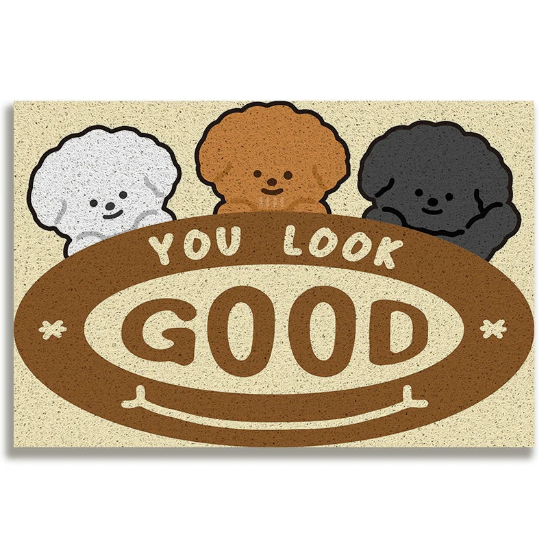 トイプードル玄関マット "GOOD"