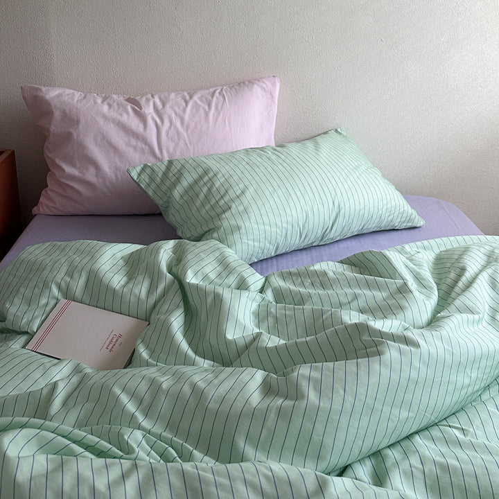 リラックスピンストライプ寝具セット