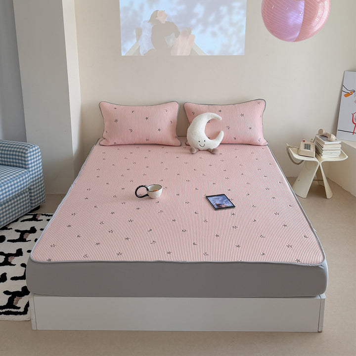 Star Moon Ice Silk Pad Set Pink