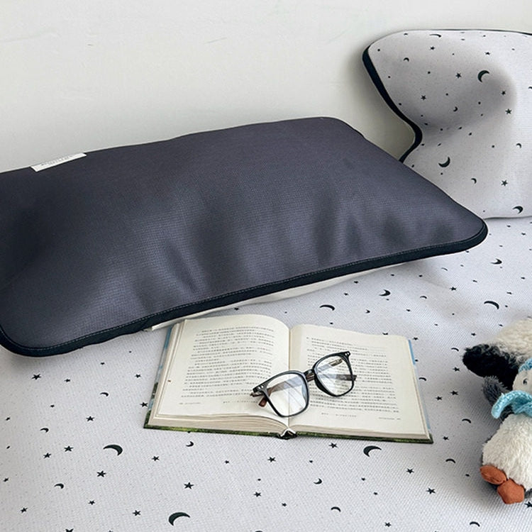 Ice Silk Star & Moon Mat Set Silver Grey