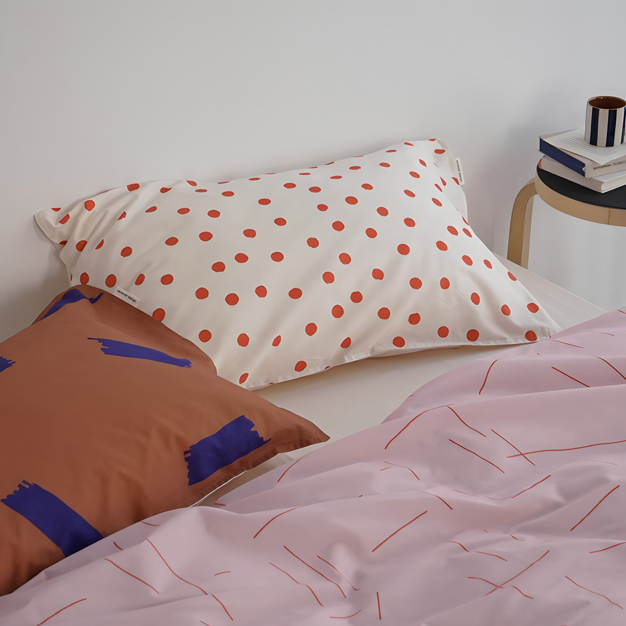 スリーパターンミックスコットン寝具セット