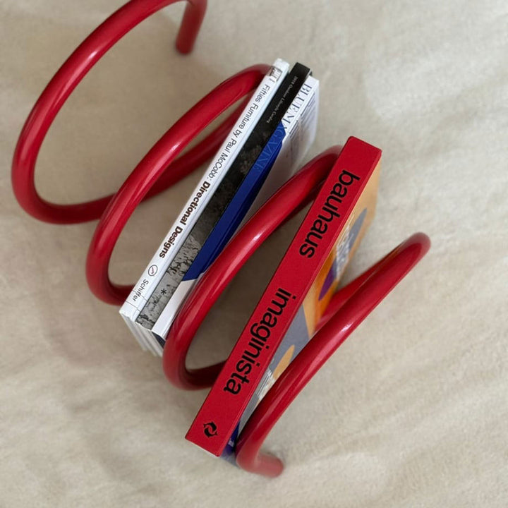 スパイラルアーチチューブブックスタンド