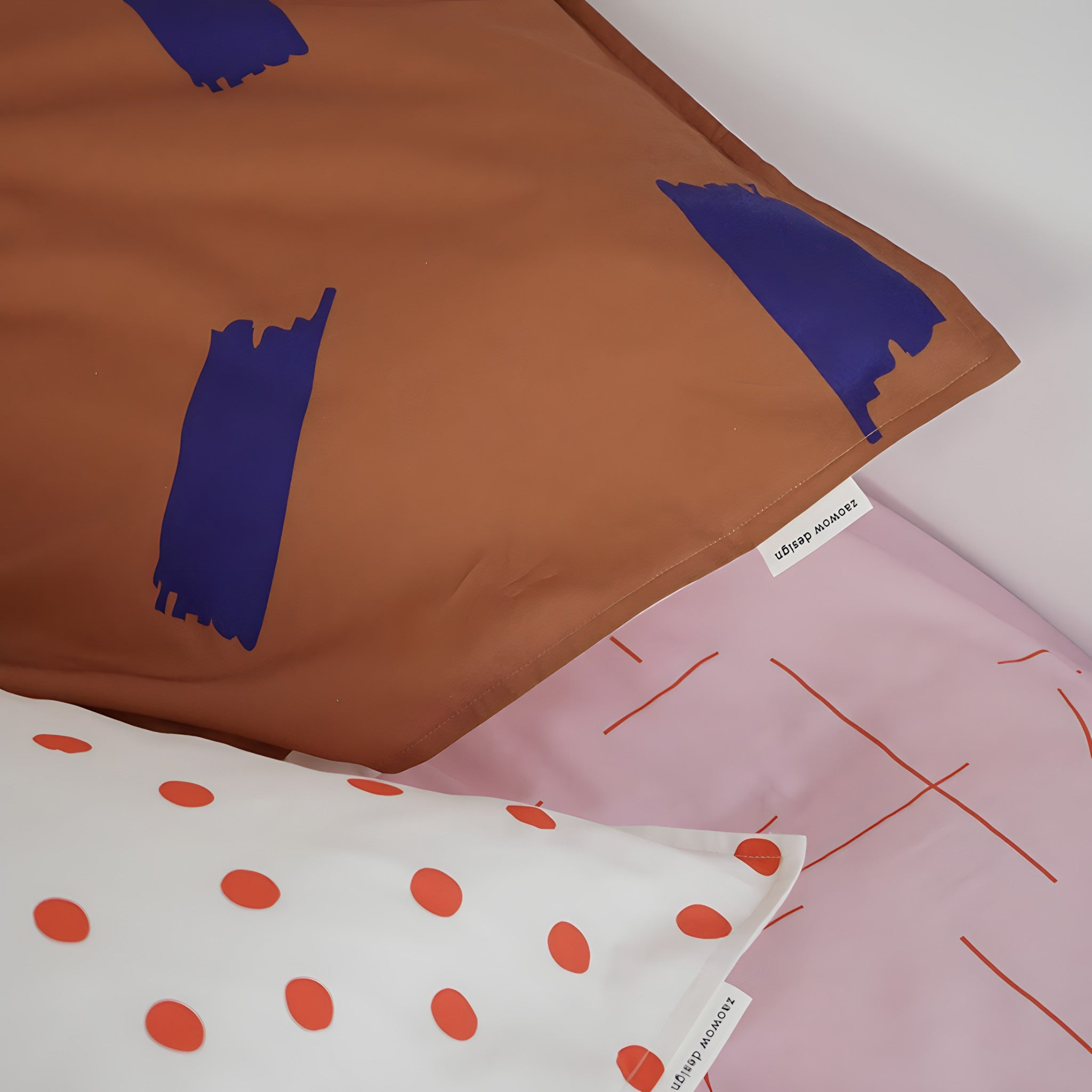 スリーパターンミックスコットン寝具セット