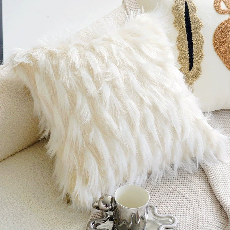 ブラウンレトロクリームライトクッションカバー kocol