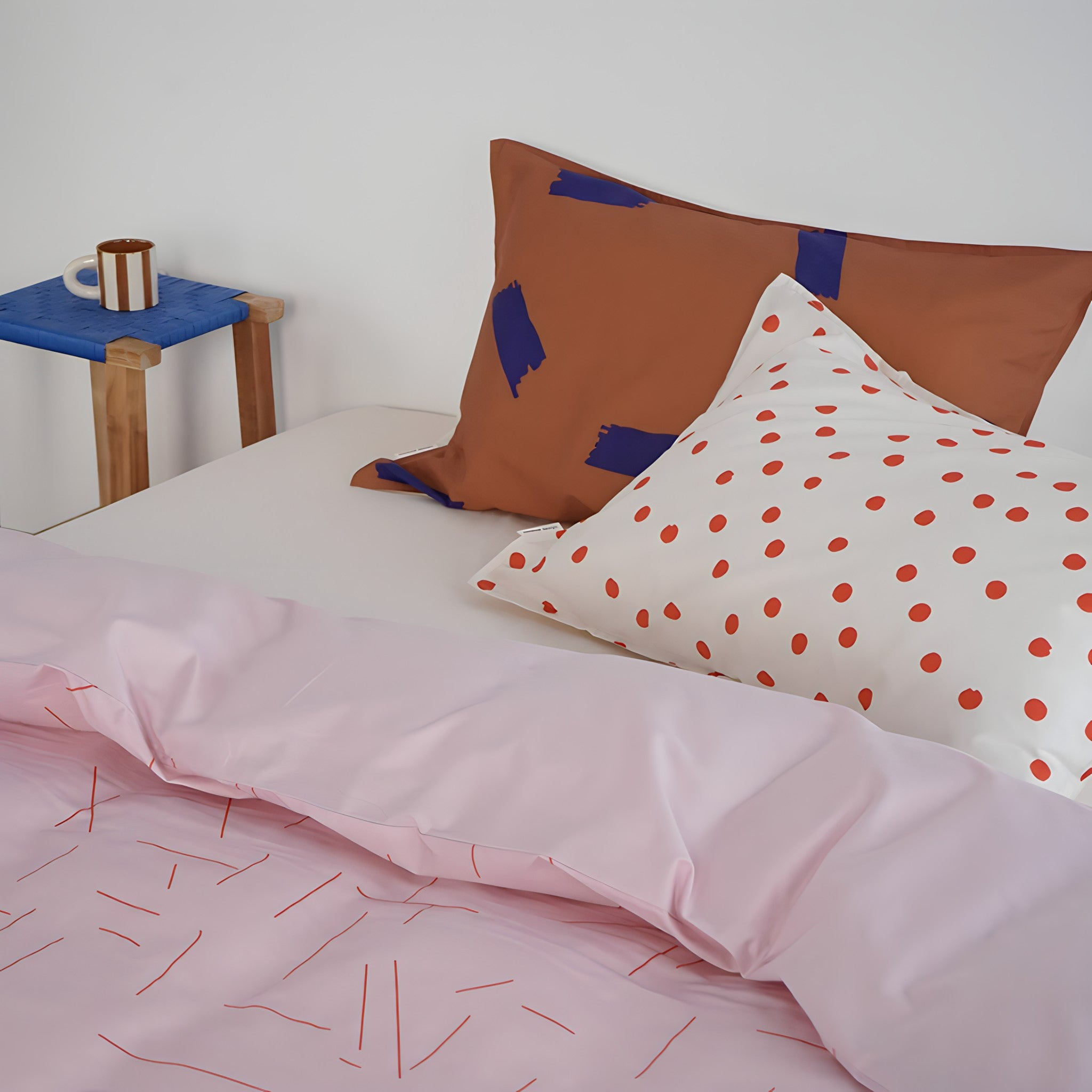 スリーパターンミックスコットン寝具セット