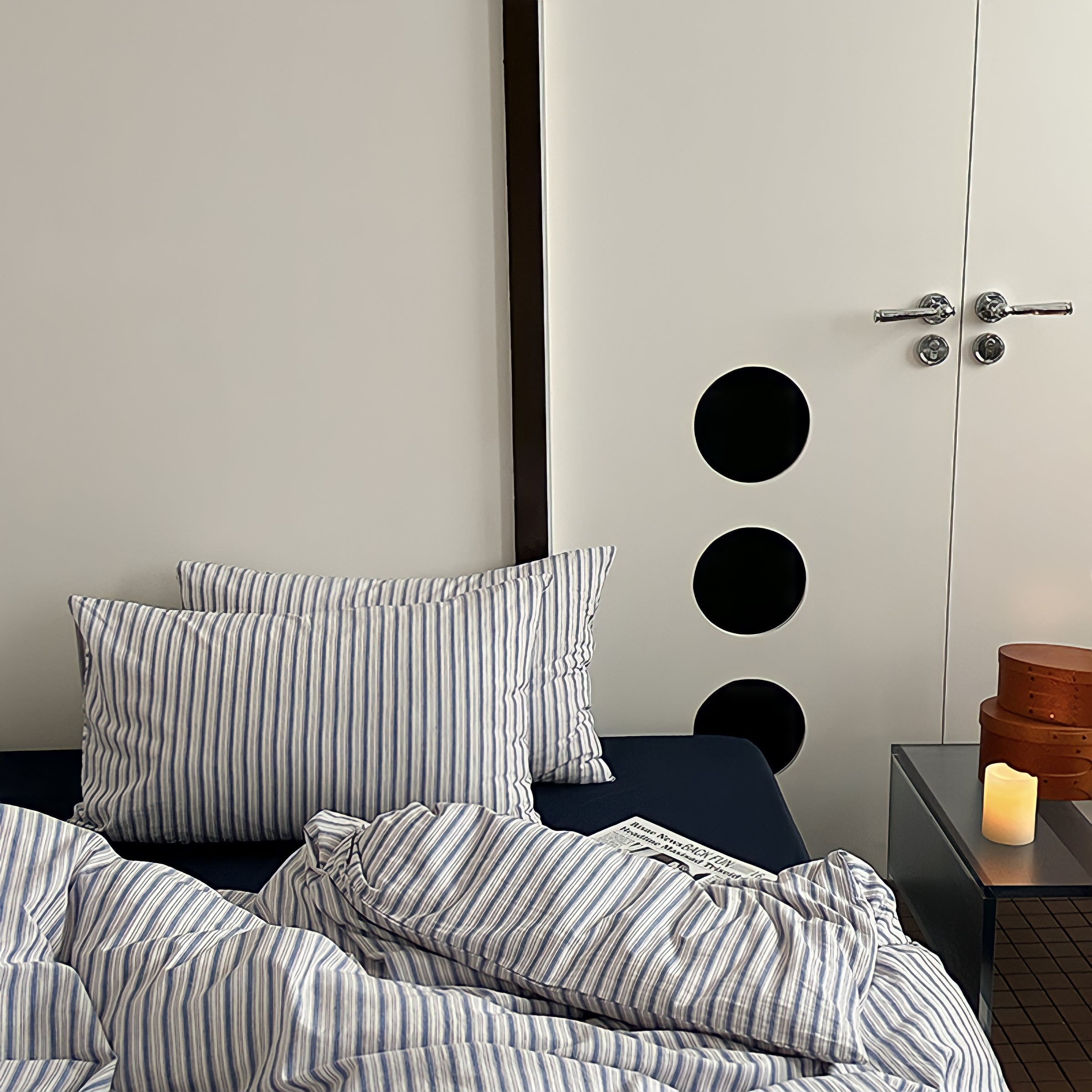 コットンカラーストライプ寝具セット 