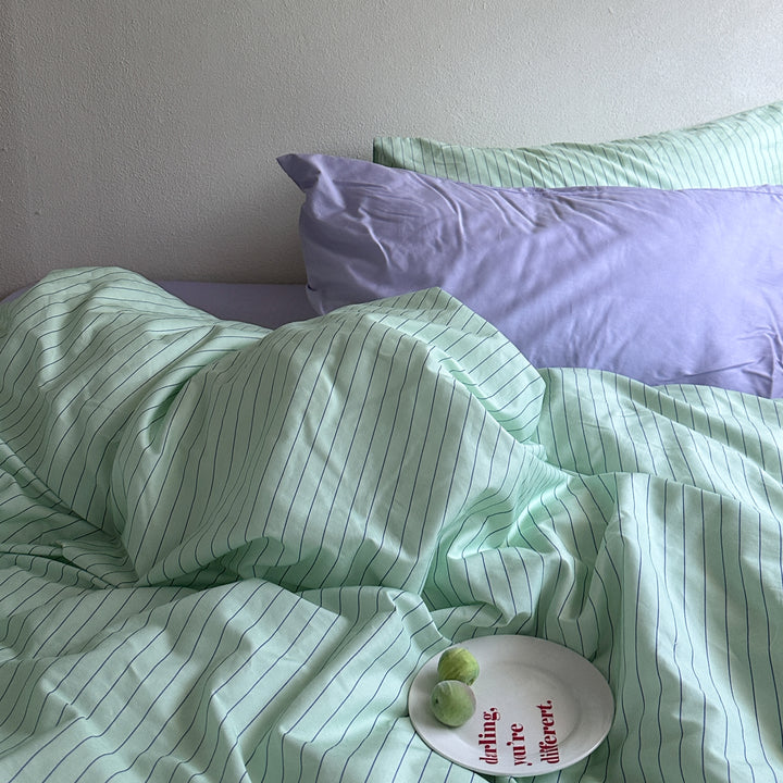 リラックスピンストライプ寝具セット