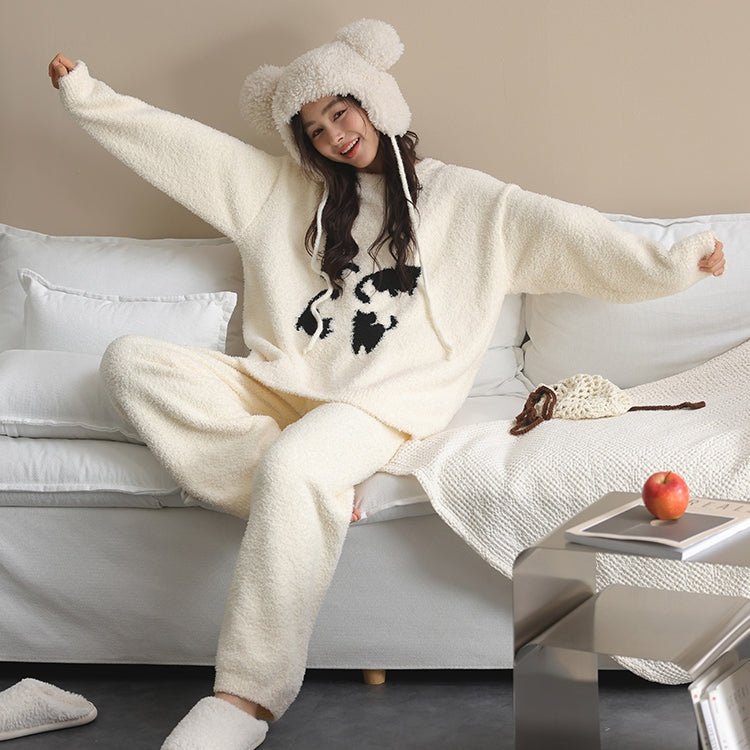 Fluffy cat silhouette loungewear 