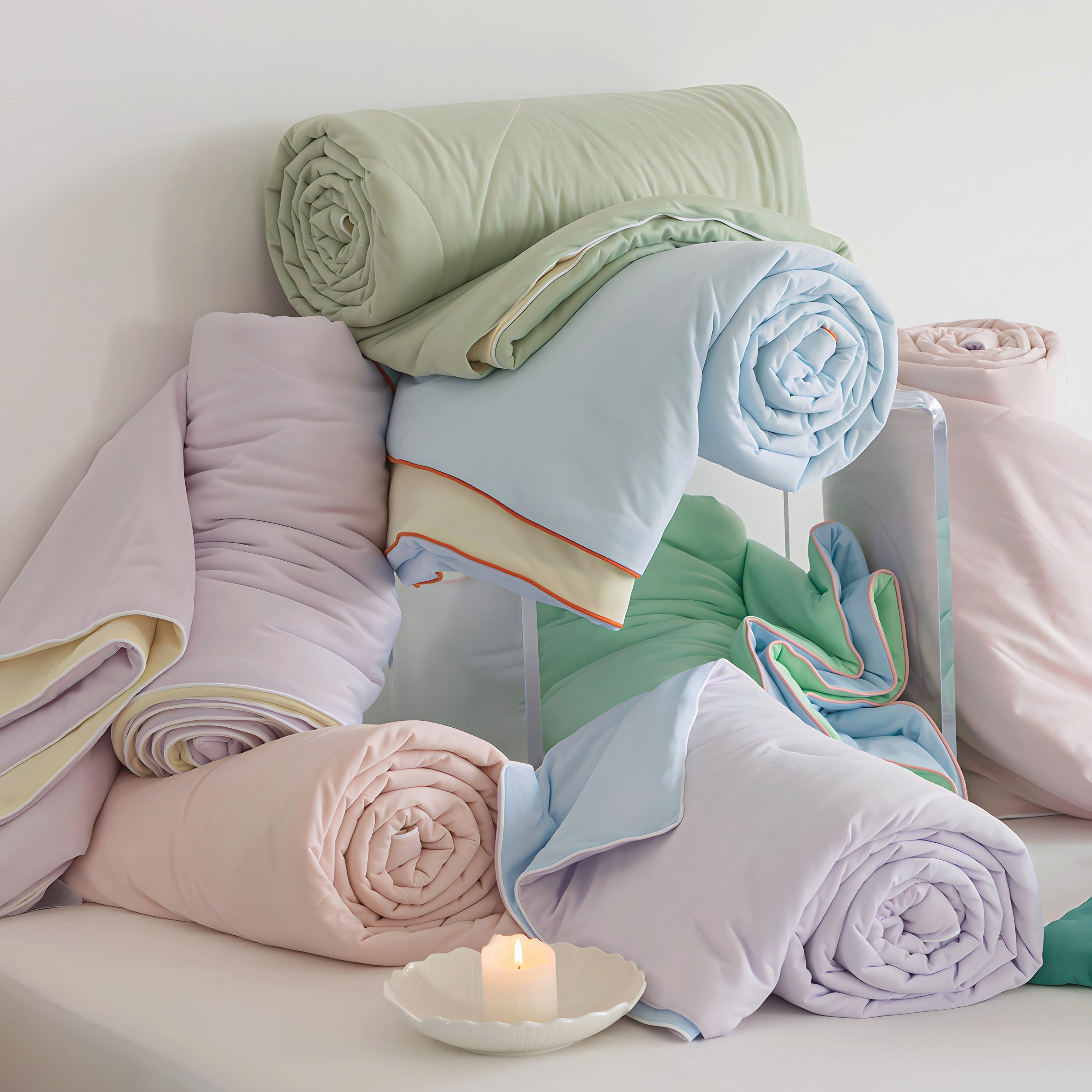 Candy Color Cool Blanket Pink Purple