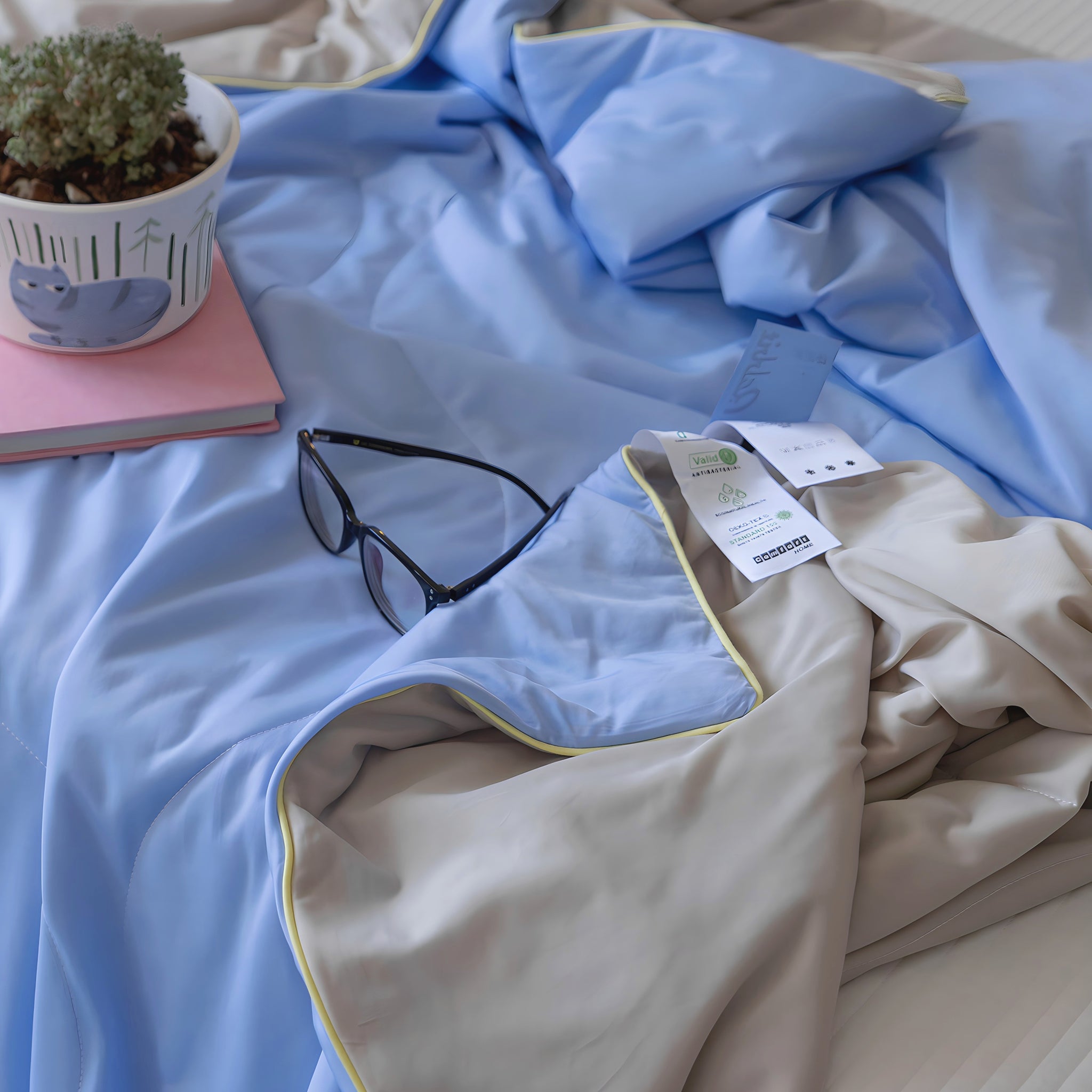 Candy Color Cooling Blanket Blue Gray
