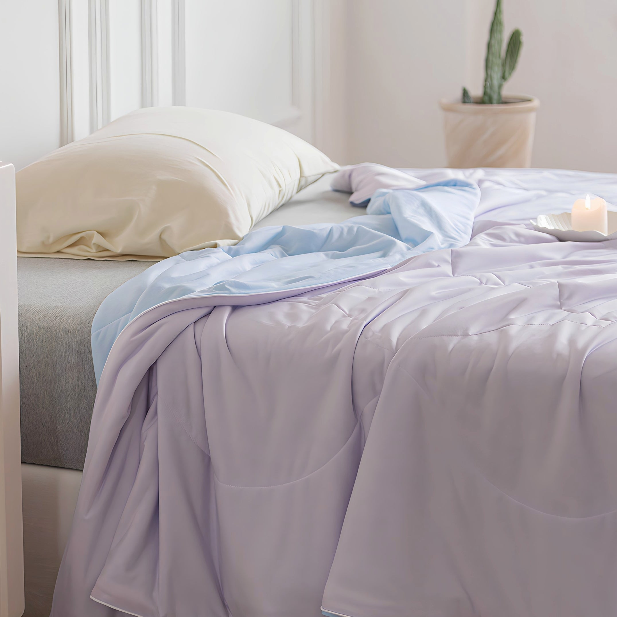 キャンディカラーひんやりケット ブルーパープル