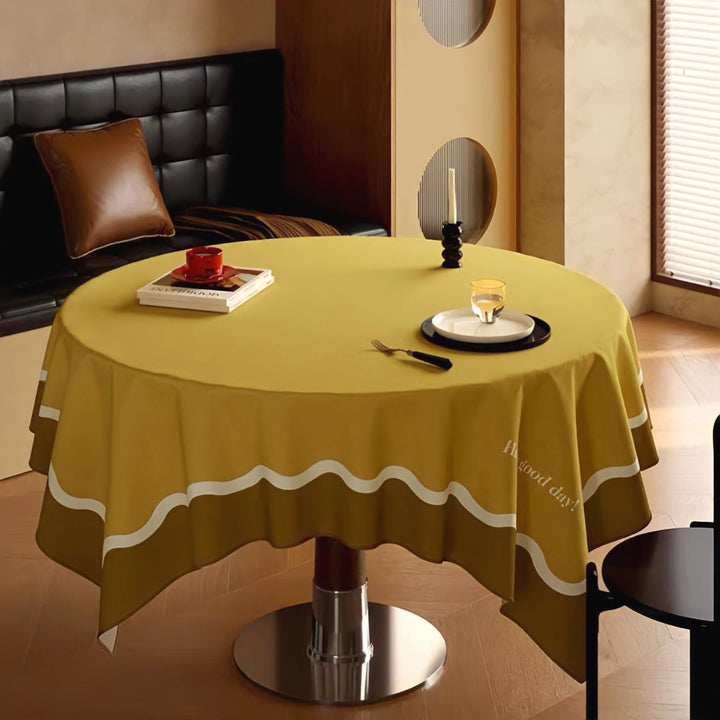 3カラーテーブルクロス　マロン