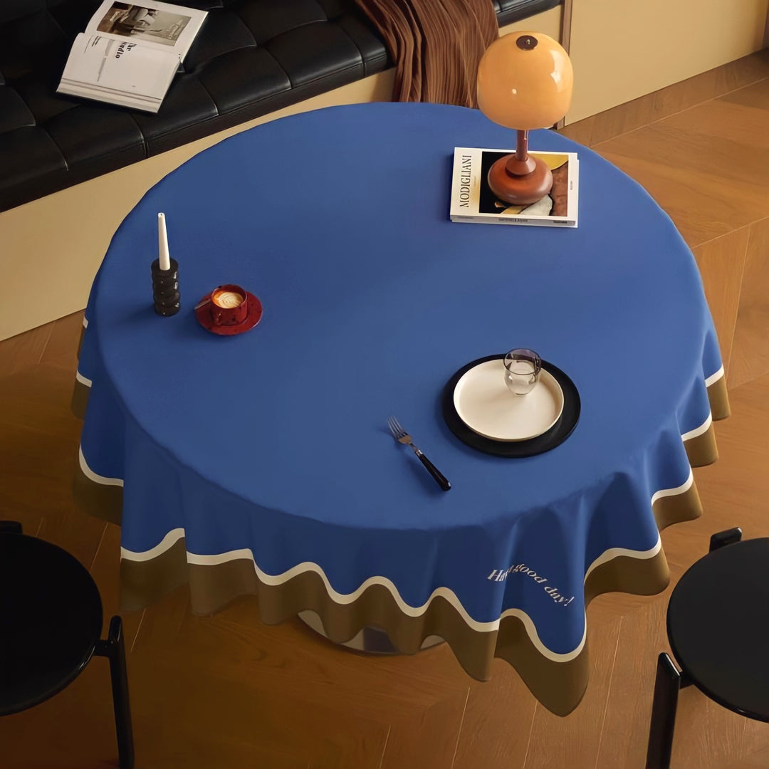 3カラーテーブルクロス　ブルー