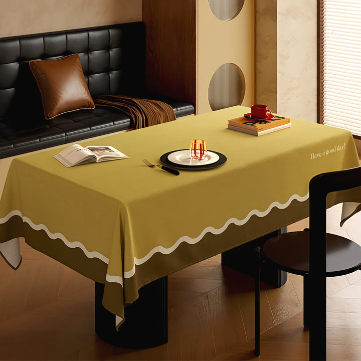 3カラーテーブルクロス　マロン