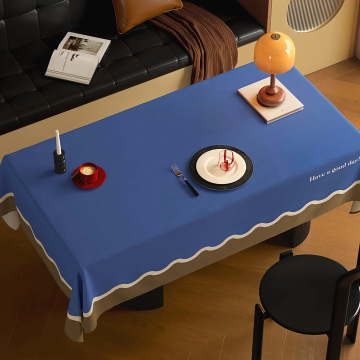 3カラーテーブルクロス　ブルー