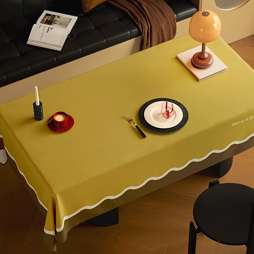 3カラーテーブルクロス　マロン