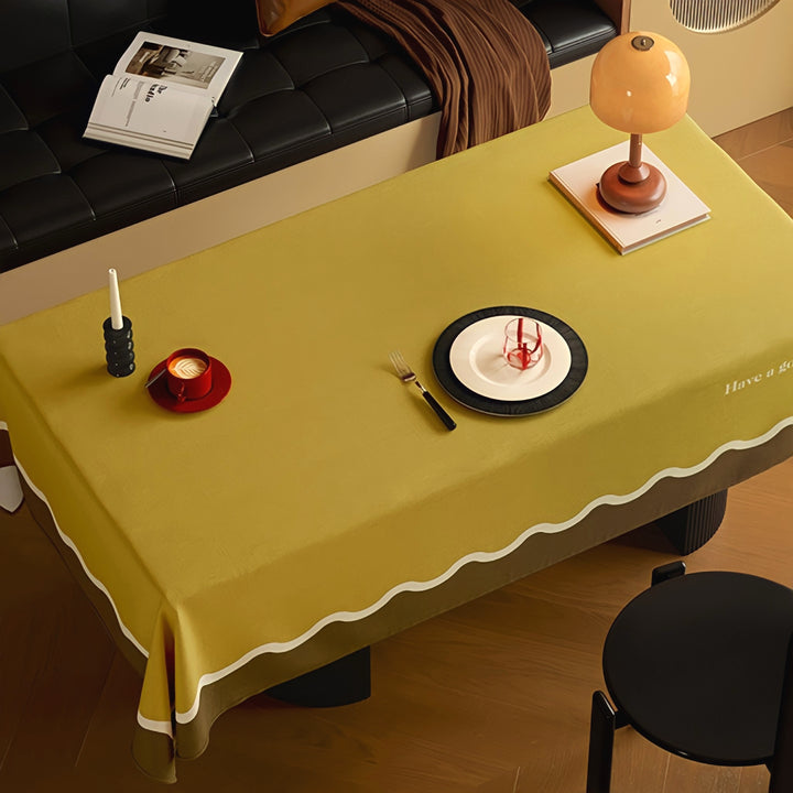 3カラーテーブルクロス　マロン