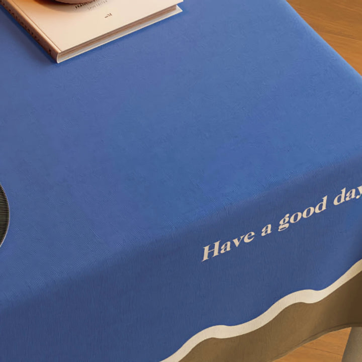 3カラーテーブルクロス　ブルー